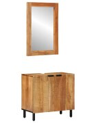 vidaXL Комплект шкафове за баня 2 бр. Натурално 62 x 33 x 58 см