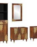vidaXL Комплект шкафове за баня 4 бр. Меден кафяв 62 x 33 x 58 см