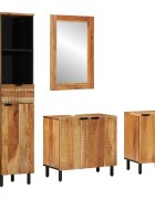 vidaXL Комплект шкафове за баня 4 бр. Натурално 38 x 33 x 160 см