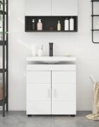 vidaXL Комплект шкафове за баня TULUM Бяло 60 x 34 x 63 см