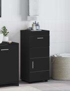 vidaXL Комплект шкафове за баня TULUM Черно 37 x 315 x 82 см