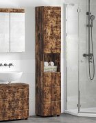 vidaXL Комплект шкафове за баня TULUM Димян дъб 37 x 315 x 203 см