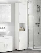 vidaXL Комплект шкафове за баня TULUM Лъскаво бяло 37 x 315 x 203 см