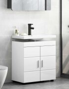vidaXL Комплект шкафове за баня TULUM Лъскаво бяло 60 x 34 x 63 см