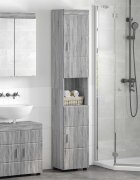 vidaXL Комплект шкафове за баня TULUM Сив Сонома 37 x 315 x 203 см