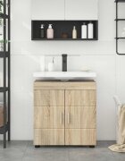 vidaXL Комплект шкафове за баня TULUM Сонома дъб 60 x 34 x 63 см