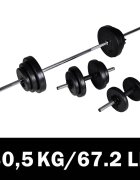vidaXL Комплект щанга + 2 дъмбела 305 кг