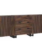 vidaXL Комплект скрин 3 бр. Кафяво 180 x 33 x 75 см