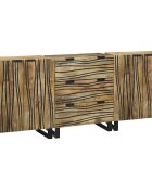 vidaXL Комплект скрин 3 бр. Натурално 180 x 33 x 75 см