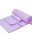 vidaXL Комплект Спортни Хавлии 2 бр. Лилаво 50 x 30 cm 200 x 100 cm