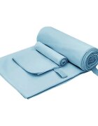 vidaXL Комплект Спортни Хавлии 2 бр. Синьо 50 x 30 cm 200 x 100 cm