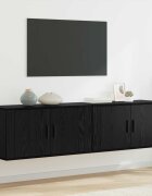 vidaXL Комплект стенен ТВ шкаф 2 бр. 80 х 345 х 40 см Черния дъб