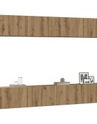 vidaXL Комплект стенен ТВ шкаф 4 части дъбов 100x30x30 см
