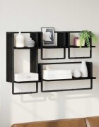 vidaXL Комплект стенни рафтове 4 бр. Черния дъб 65 x 25 x 30 cm