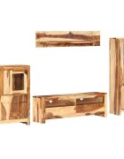 vidaXL Комплект телевизионни стойки Кафяво 120 x 30 x 39 см Дърво