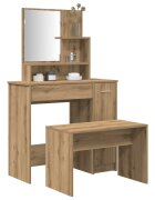 vidaXL Комплект тоалетка Artisan Oak Engineered Wood