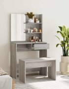 vidaXL Комплект тоалетка сонома дъб 745x40x141 см