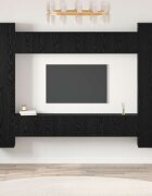 vidaXL Комплект ТВ шкаф 10 бр. Черния дъб Инженерна дървесина