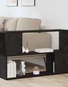 vidaXL Комплект ТВ шкаф 100 x 24 x 63 cm Черно Инженерна дървесина