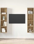 vidaXL Комплект ТВ шкаф 2 бр. 37 x 37 x 1425 см Кафяво