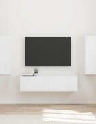 vidaXL Комплект ТВ шкаф 2 бр. Бяло Инженерна дървесина