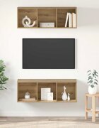 vidaXL Комплект ТВ шкаф 2 бр. Дъб Инженерна дървесина