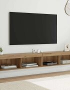 vidaXL Комплект ТВ шкаф 2 бр. Дъб Инженерна дървесина