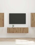 vidaXL Комплект ТВ шкаф 2 бр. Дъб Инженерна дървесина