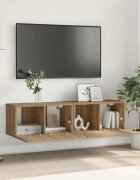 vidaXL Комплект ТВ шкаф 2 бр. Кафяво Инженерна дървесина
