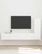 vidaXL Комплект ТВ шкаф 3 бр. Бяло Инженерна дървесина