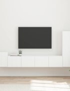 vidaXL Комплект ТВ шкаф 3 бр. Бяло Инженерна дървесина
