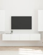 vidaXL Комплект ТВ шкаф 3 бр. Бяло Инженерна дървесина