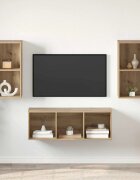 vidaXL Комплект ТВ шкаф 3 бр. Дъб Инженерна дървесина