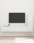 vidaXL Комплект ТВ шкаф 3 бр. Лъскаво бяло Инженерна дървесина