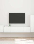 vidaXL Комплект ТВ шкаф 3 бр. Лъскаво бяло Инженерна дървесина