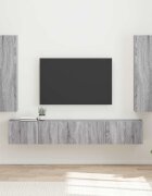 vidaXL Комплект ТВ шкаф 3 бр. Сив Сонома