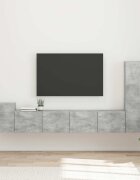 vidaXL Комплект ТВ шкаф 3 бр. Циментено сиво Инженерна дървесина