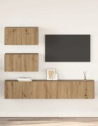 vidaXL Комплект ТВ шкаф 4 бр. 80 x 30 x 30 см Дъб артизан