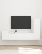 vidaXL Комплект ТВ шкаф 4 бр. Бяло Инженерна дървесина
