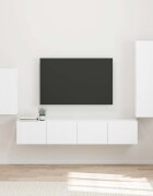 vidaXL Комплект ТВ шкаф 4 бр. Бяло Инженерна дървесина