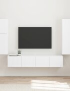 vidaXL Комплект ТВ шкаф 4 бр. Бяло Инженерна дървесина