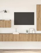 vidaXL Комплект ТВ шкаф 4 бр. Дъб Инженерна дървесина