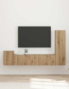 vidaXL Комплект ТВ шкаф 4 бр. Дъб Инженерна дървесина