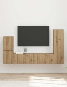 vidaXL Комплект ТВ шкаф 4 бр. Дъб Инженерна дървесина