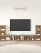 vidaXL Комплект ТВ шкаф 4 бр. Дъб Инженерна дървесина