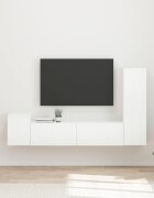 vidaXL Комплект ТВ шкаф 4 бр. Лъскаво бяло Инженерна дървесина