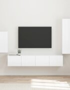 vidaXL Комплект ТВ шкаф 4 бр. Лъскаво бяло Инженерна дървесина