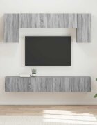 vidaXL Комплект ТВ шкаф 4 бр. Сив Сонома Инженерна дървесина
