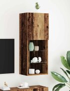 vidaXL Комплект ТВ шкаф 405 x 30 x 102 см Старо дърво