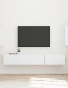 vidaXL Комплект ТВ шкаф 5 бр. Бяло Инженерна дървесина